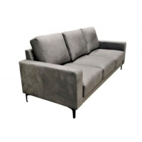 Настоящее фото товара Диван Миа трехместный, серый, произведённого компанией ChiedoCover