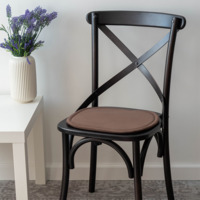 Настоящее фото товара Подушка на стул овальная коричневая, произведённого компанией ChiedoCover