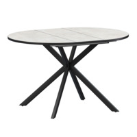 Настоящее фото товара Стол раздвижной Грант 900+300 лофт, черный муар, произведённого компанией ChiedoCover