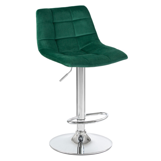 Барный стул Гардур, велюр зеленый - фото 1