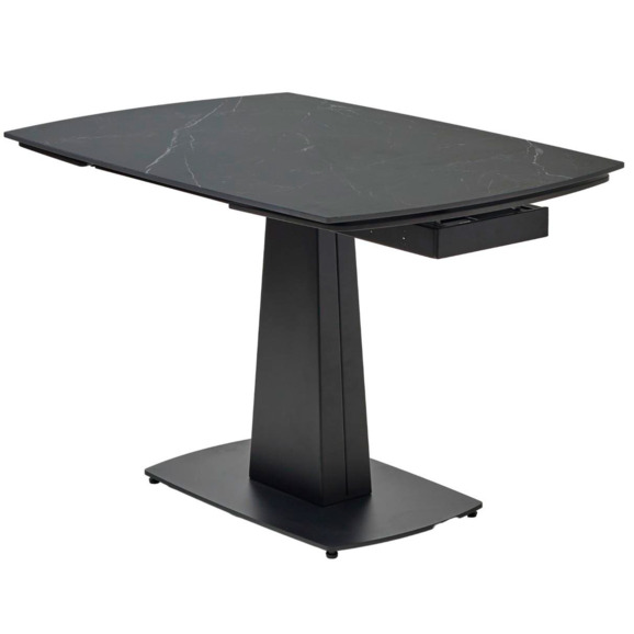 Стол BALDE 140 MATT BLACK MARBLE SOLID CERAMIC / BLACK - фото 1