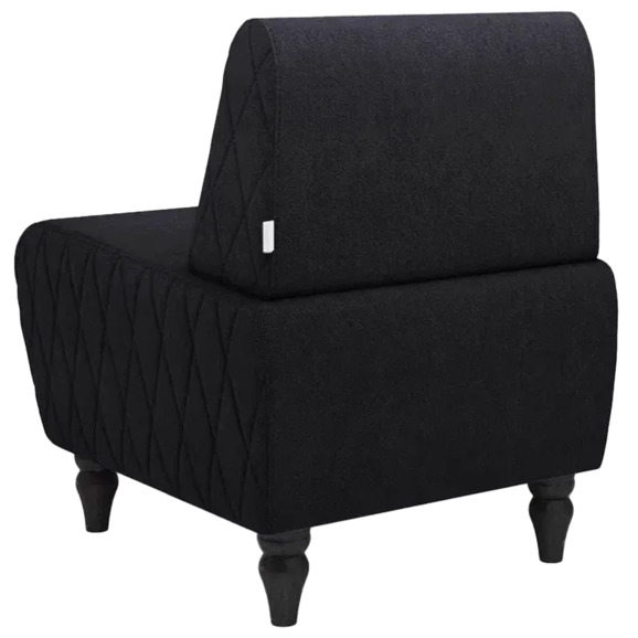 Кресло Лотик велюр, черный - фото 3