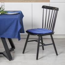 Фотография товара Стул Такер, чёрный, синяя галета на стул, скатерть синяя  от компании ChiedoCover.