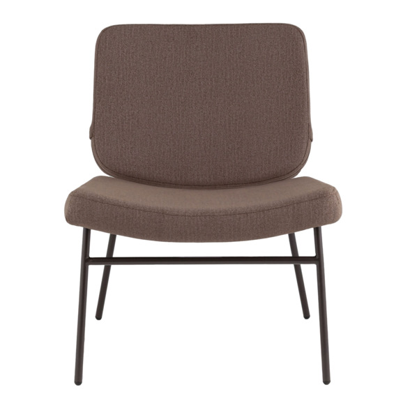 Кресло Abby, велюр коричневый, каркас серо-коричневый - фото 2