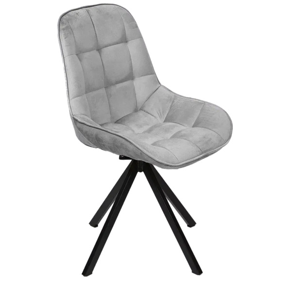 Стул Мускус, пирамида,велюр, серый, черный - фото 1