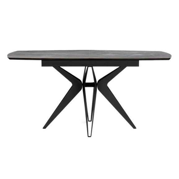 Керамический стол Риполь 140(180)х80 larka grey / черный - фото 2