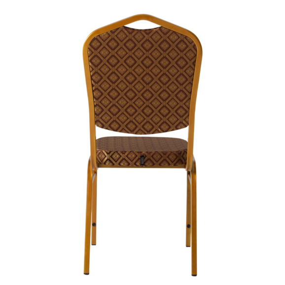 Стул Хит 20, жаккард Santa коричневый, каркас китайское золото - фото 7