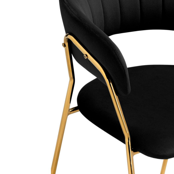 Стул на металлокаркасе Kamelia 1 black / gold Стул на металлокаркасе Kamelia 1 black / gold - фото 6
