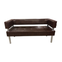 Настоящее фото товара Диван Сантур трехместный, коричневый, произведённого компанией ChiedoCover