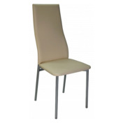 Фотография товара Стул Lima, ножки серебро, бежевая экокожа от компании ChiedoCover.