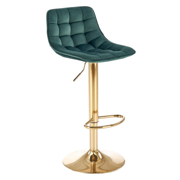 Стул барный Convergence, золотой, темно-зелёный Стул барный Convergence, золотой, темно-зелёный - фото 1
