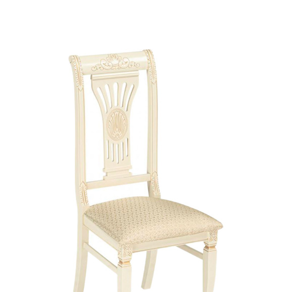 Деревянный стул Roy слоновая кость / золото патина - фото 4