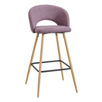 Настоящее фото товара Барный стул Амберг розовый/ дерево, произведённого компанией ChiedoCover