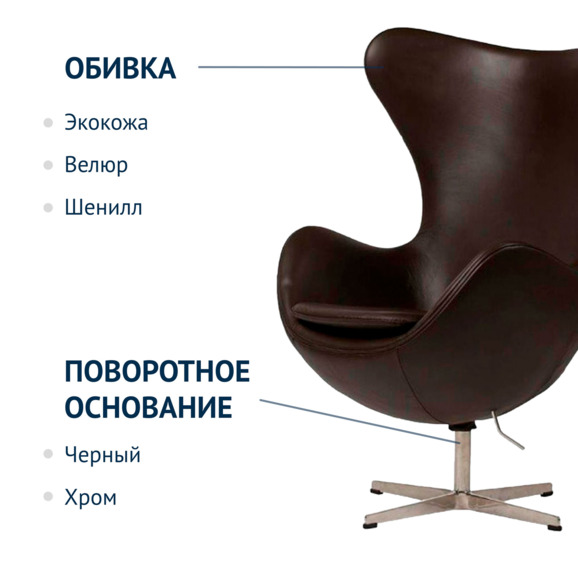 Кресло Egg Chair - фото 3