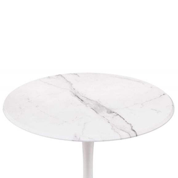 Тулип 90х73 мрамор белый / белый Тулип 90х73 мрамор белый / белый - фото 3