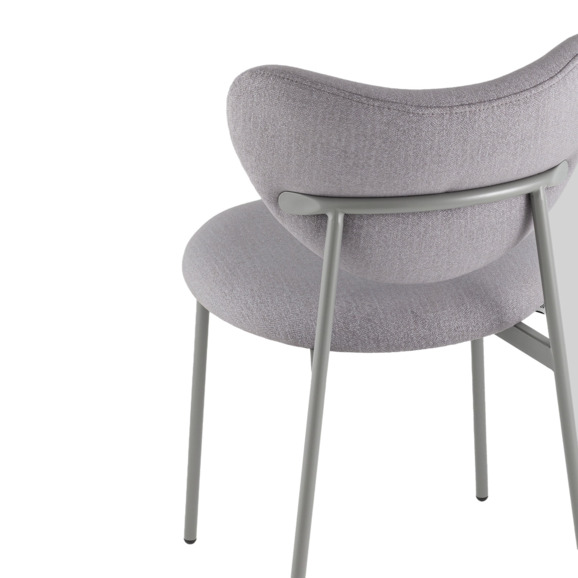 Стул Рина, велюр серый, каркас серый - фото 5