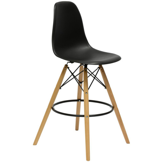 Черный барный стул eames