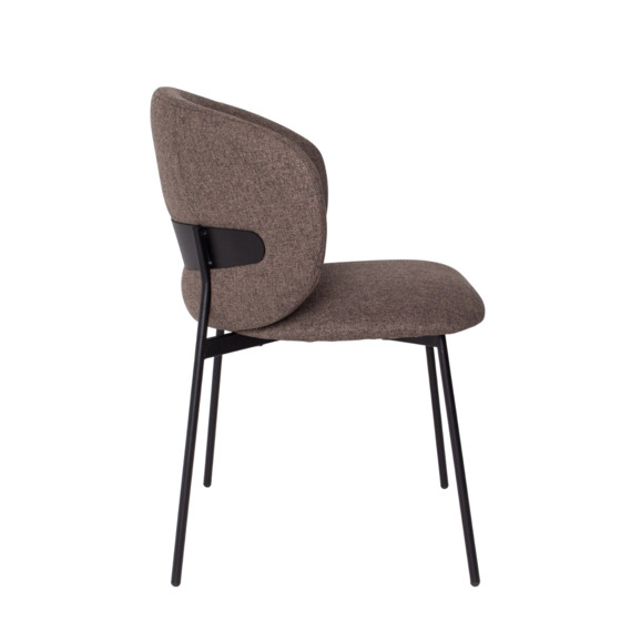 Стул Drezden, рогожка Jazz 05 brown, ножки металл, Ral 9005 - фото 6