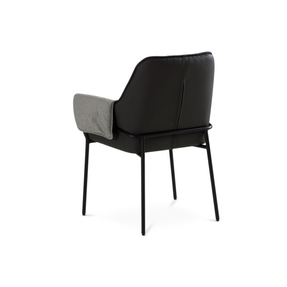 Стул Минотти, тёмно-серый шенилл, экокожа, металл - фото 7