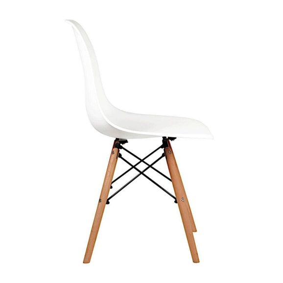 Стул пластиковый Eames, белый, каркас бук - фото 5