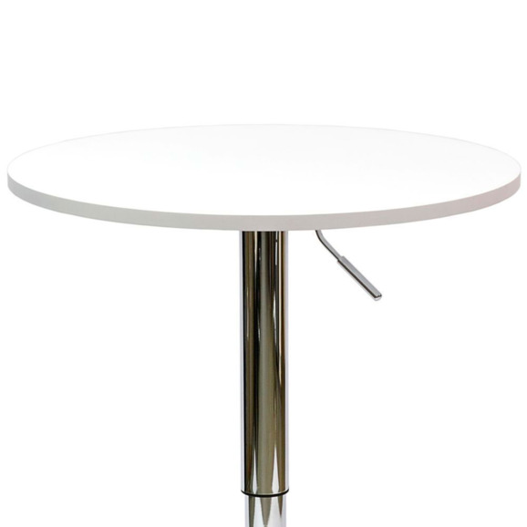 Стол T-2 барный, высота 70-90см, белый - фото 2