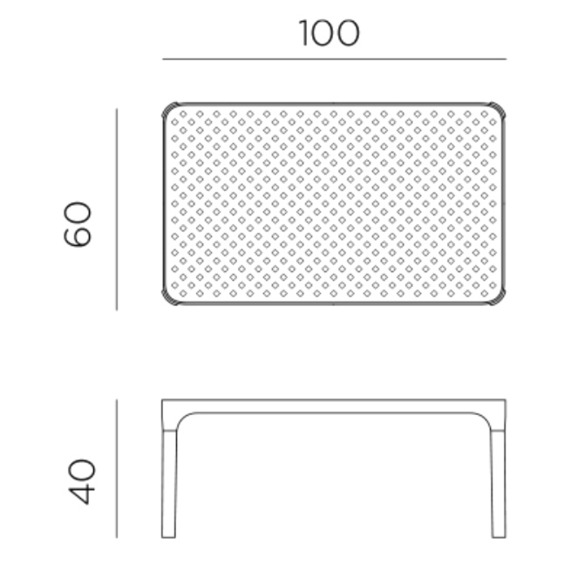 Столик пластиковый журнальный Net Table, коралловый - фото 2