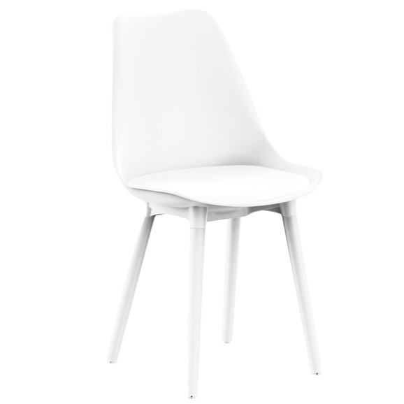 Стул Cipher B, белый, белые ножки - фото 1