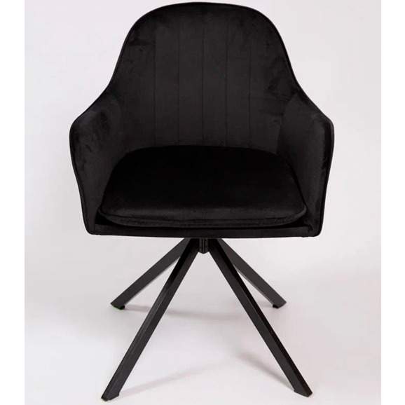 Кресло Сета, пирамида, поворотное основание, черный, велюр - фото 2