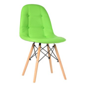 Фотография товара Стул мягкий Eames, экокожа, массив бука, лайм от компании ChiedoCover.