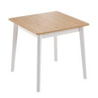 Настоящее фото товара Стол Тион-88, дуб натуральный, белый, произведённого компанией ChiedoCover