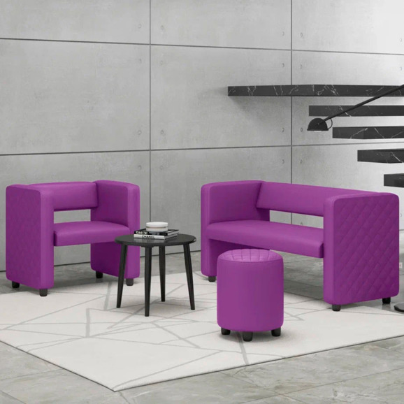 Пуф Тепал, экокожа, фиолетовый - фото 7