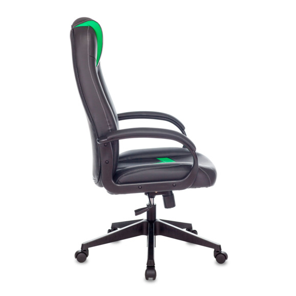 Кресло игровое TopChairs ST-CYBER 8, черный/ салатовый экокожа, крестовина пластик - фото 3