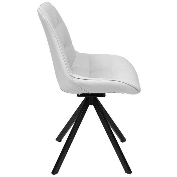 Стул Мускус, пирамида, кожа, белый, черный - фото 3