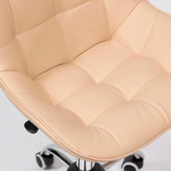 Стул Мускус, хром, бежевый, кожа - фото 7