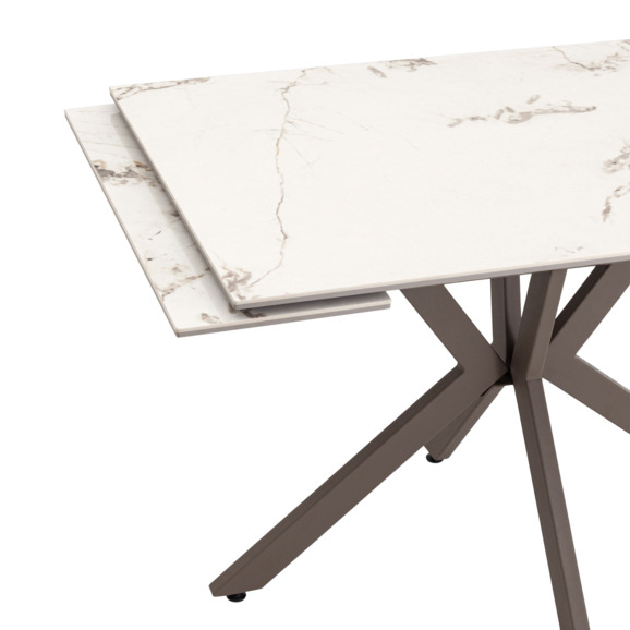 Стол раскладной Maru 120-180*80*76, керамика, капучино - фото 2