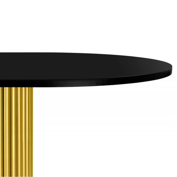 Барон О 180 х 90 черная шагрень пленка / золотые ноги - фото 4