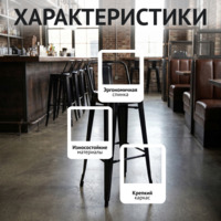 Фотография товара Стул Толикс со спинкой барный, черный глянец от компании ChiedoCover.