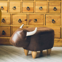 Настоящее фото товара Пуф Бычок, коричневый, без короба и крышки, произведённого компанией ChiedoCover