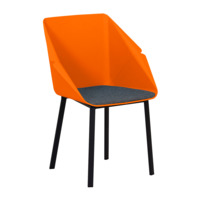 Настоящее фото товара Кресло Donato, оранжевый, произведённого компанией ChiedoCover