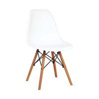 Настоящее фото товара Стул пластиковый Eames DSW, белый, пластик, произведённого компанией ChiedoCover