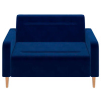Фотография Диван Папилла, велюр, 132 см, синий Фотография товара Диван Папилла, велюр, 132 см, синий от компании ChiedoCover.