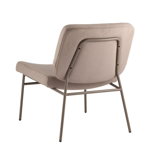 Кресло Abby, велюр бежевый, каркас бежево-серый - фото 4