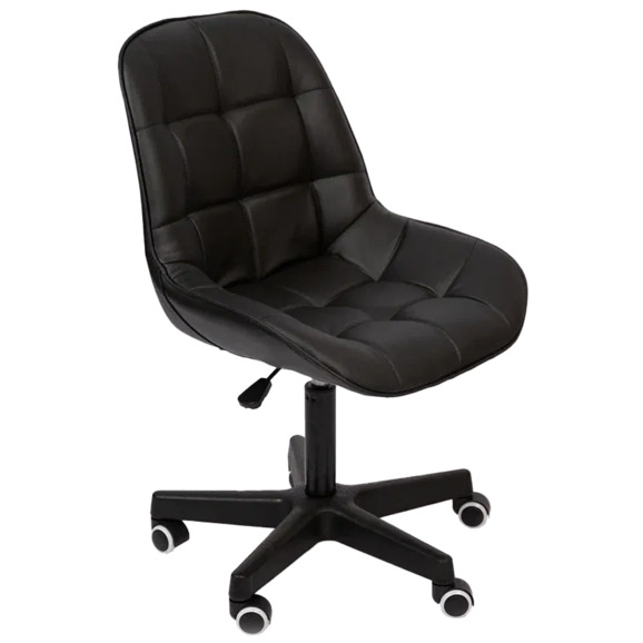 Стул Мускус, пластик, кожа, черный - фото 1