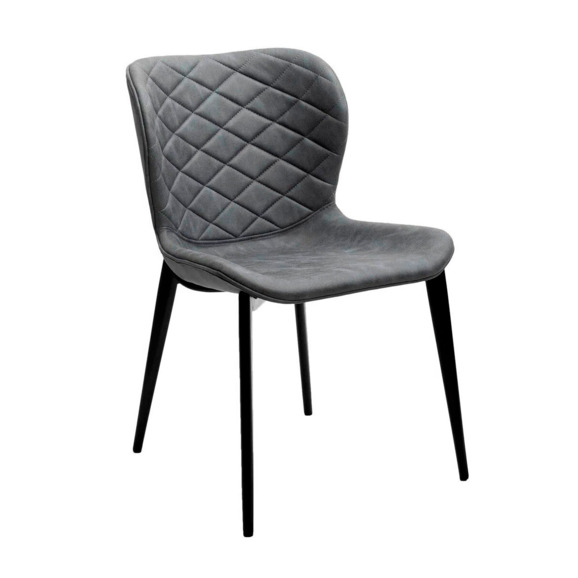 Стул КЛОД, серый, искусственная замша - фото 1