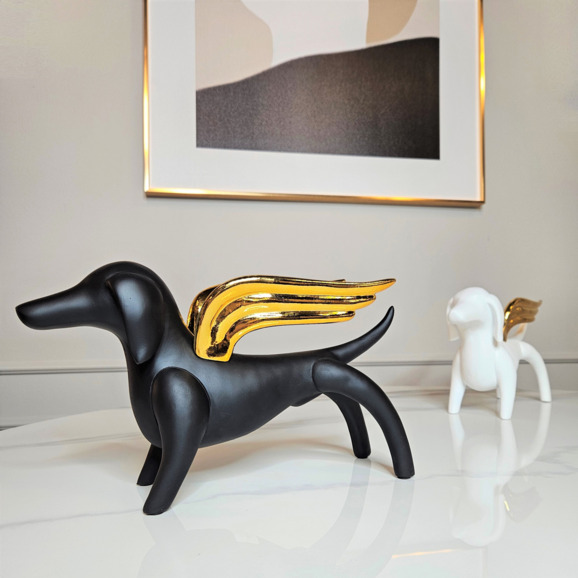 Статуэтка Angel dog black - фото 3