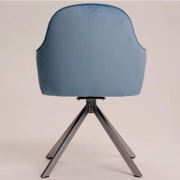 Кресло Сета, пирамида, голубой, серебро - фото 5