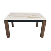 Фотография товара Стол обеденный раскладной Pearl, белый мрамор от компании ChiedoCover.