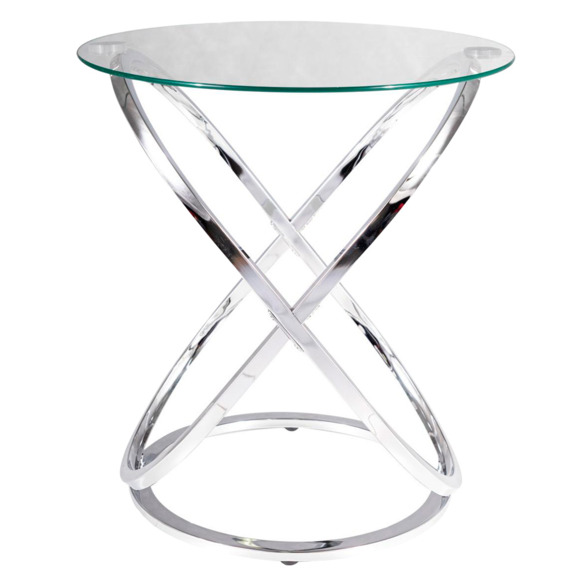 Журнальный столик Architrave C, прозрачный, хром - фото 1