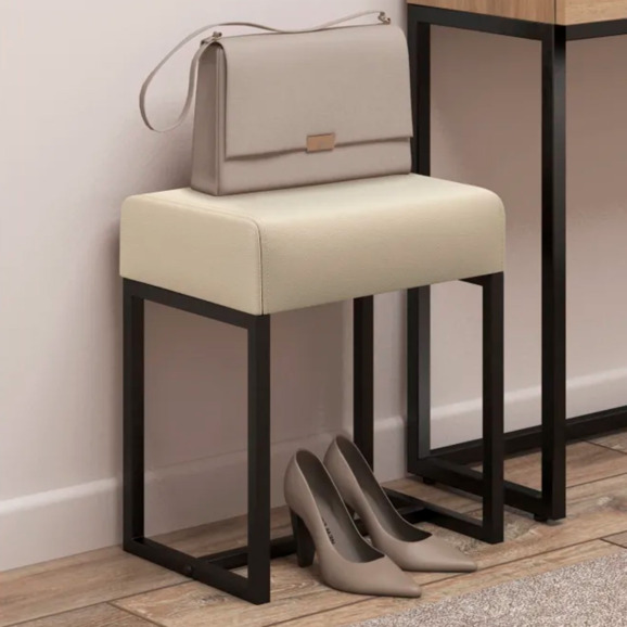 Пуф Номик, экокожа, кремовый Пуф Номик, экокожа, кремовый - фото 2