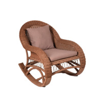 Настоящее фото товара Удупи плетеное кресло-качалка, коричневое, произведённого компанией ChiedoCover